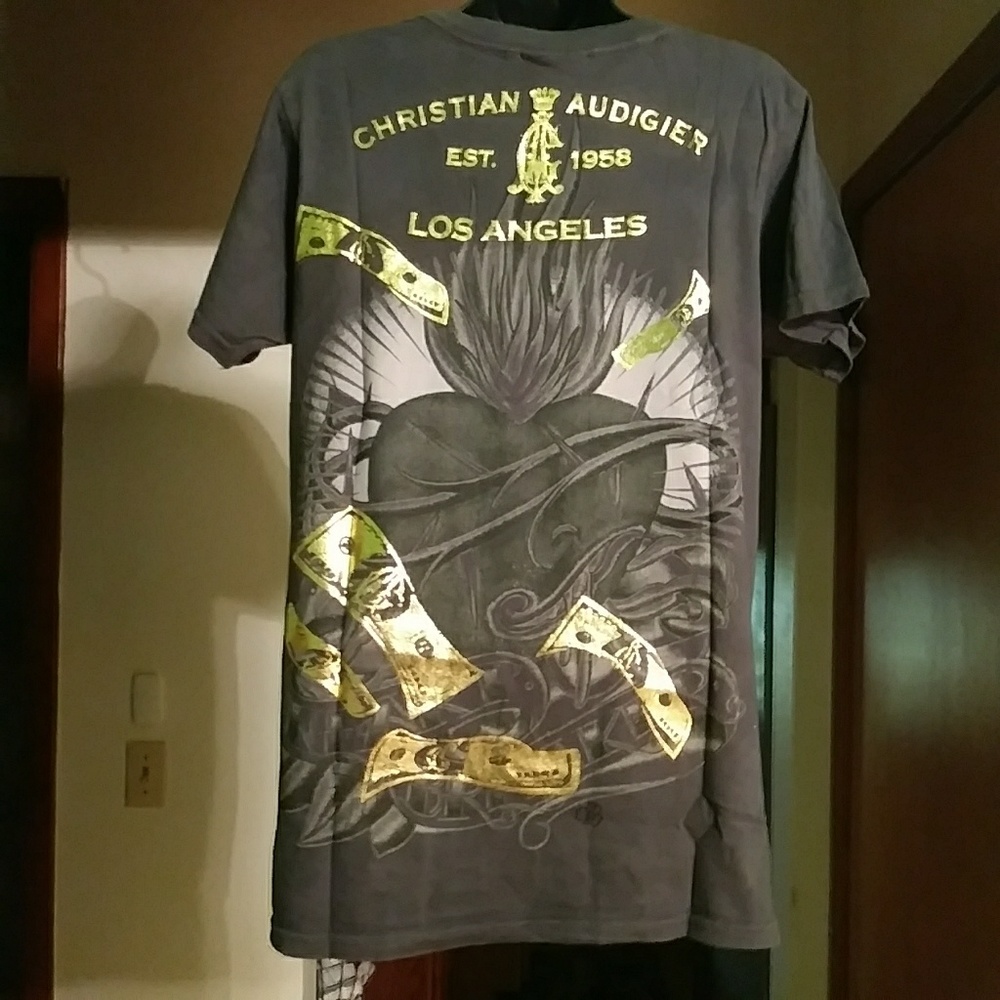 Christian Audigier Heart Breaker Rhinestone Tee - Picture 4 of 5